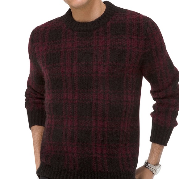 Michael Kors Wool Blend Plaid Sweater Sz: Medium - Picture 3 of 5